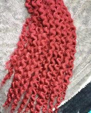 Load image into Gallery viewer, SALE - Burgundy Red Chunky Wave Bobble HairPiece
