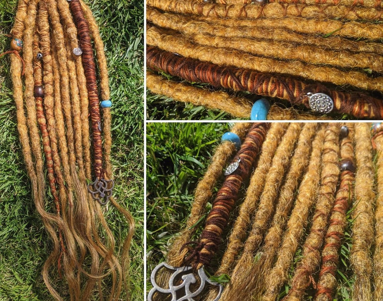 Auburn Orange  Single Ended Synthetic Dreadlocks