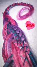 Load image into Gallery viewer, Pink, Blue &amp; Purple  Double Ended Synthetic Dreadlocks.
